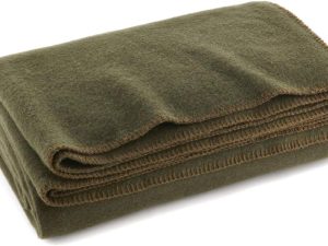 Olive Drab Green Warm Fire Retardant Blanket, 66" x 90"