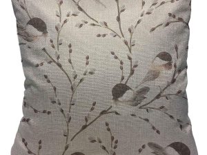 Blue Floral Cotton Linen Pillowcase 18x18 inches