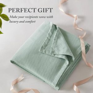 Premium Ring-Spun Cotton Blanket, Soft and Comfortable, Large Size
