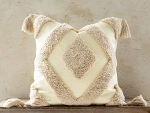 Tassel Geometric Pattern Square Pillowcase 18x18 inches