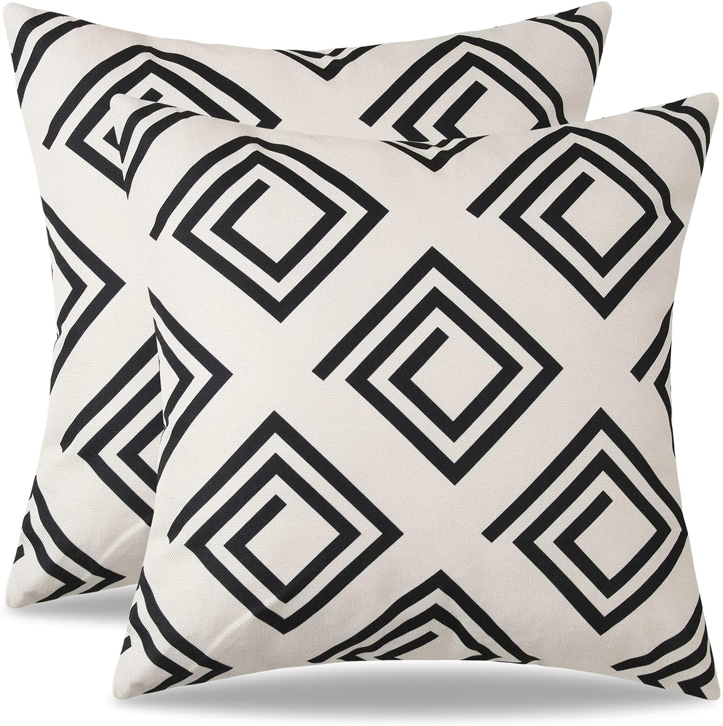 Bird and Leaf Pattern Cotton Linen Pillowcase 18x18 inches - Image 2