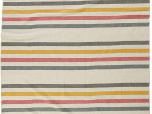 Easy Care Wool Blanket Twin 66" x 96" - 100% Wool with Whipstitch Binding, All Season, Washable, Soft and Durable Blanket for Home and Outdoor Adventures -Vintage Glacier