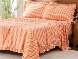 Bedding – Lightweight, ultra-soft brushed microfiber checkered sheets